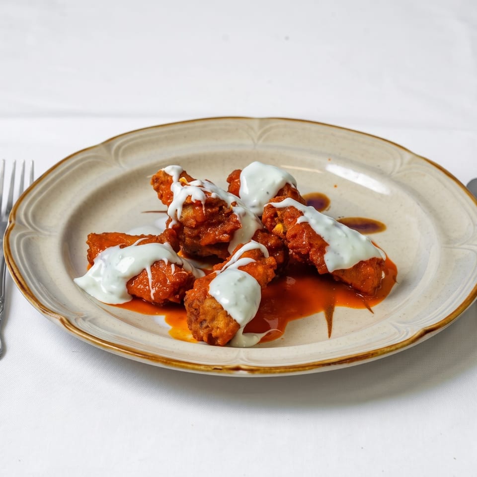 Sauced chicken wings