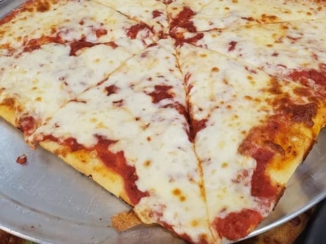 Sicilian Cheese Pizza.