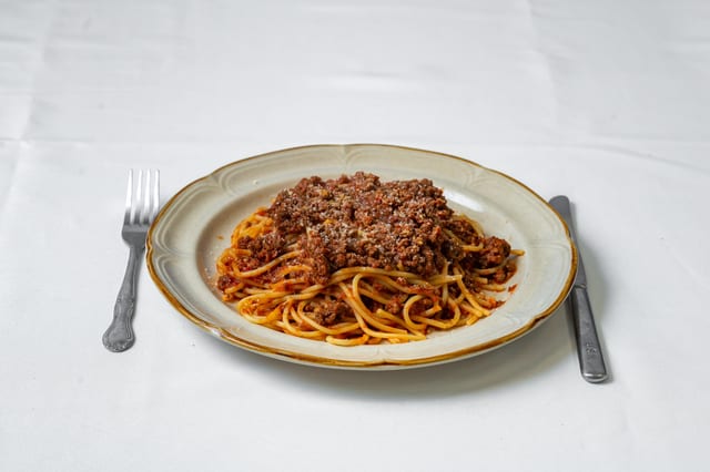 Pasta with Meat Sauce.