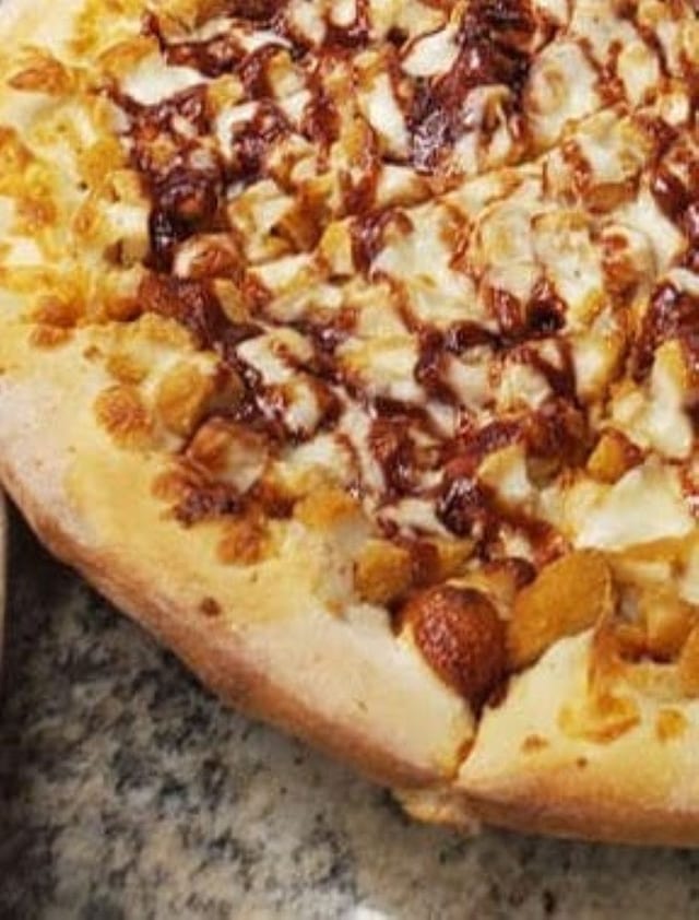 BBQ Chicken Pizza.
