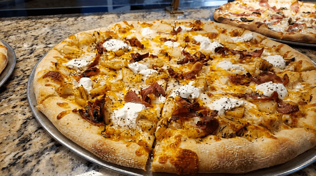 Ragin' Cajun Potato Skin Pizza.